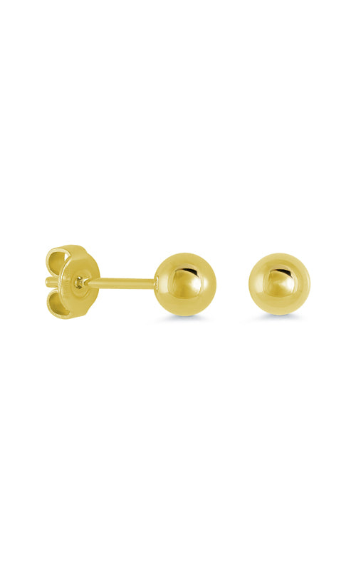 Italgem Unisex Stainless Steel Gold IP Polished 5mm Ball Stud Earrings SEA320-G