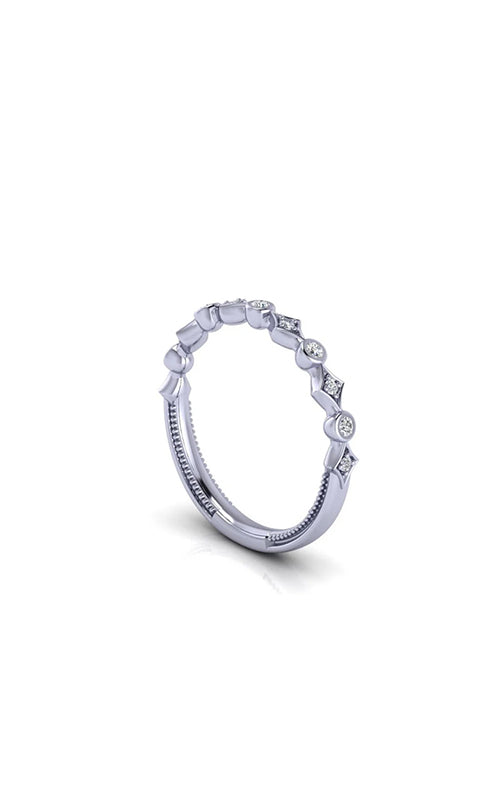 Verragio 14K White Gold .14CTW Renaissance Diamond Wedding Band V-964W/010