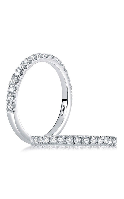 A.Jaffe 14K White Gold .15CTW Diamond Wedding Band WR0906/15