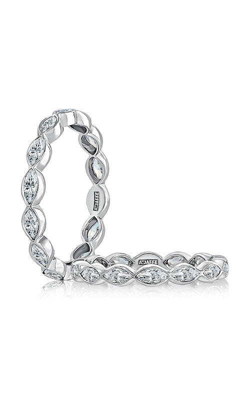 A.Jaffe Women’s 14K White Gold 1.30CTW Marquise Diamond Eternity Wedding Band WRMQB1491E