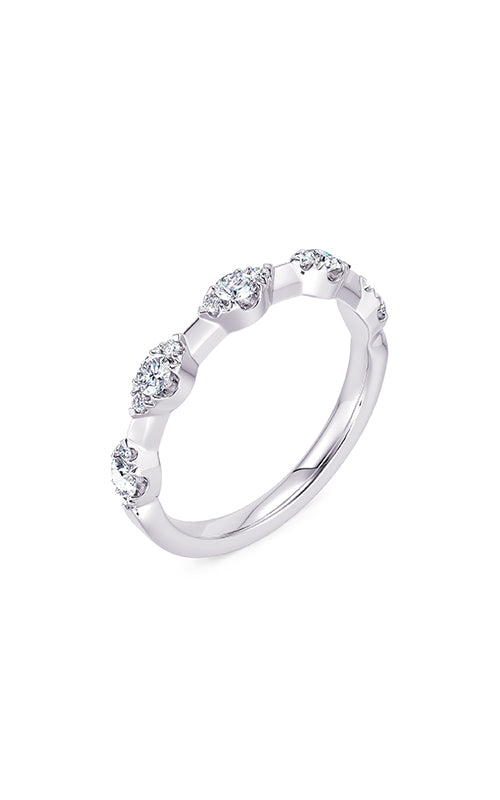 Albert's 14K White Gold 1/4CTW Round Station Diamond Wedding Band WB12276-R102A