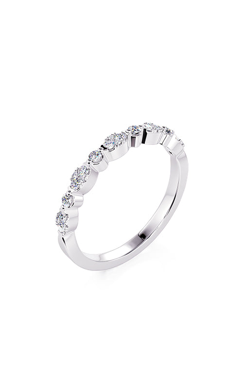 Albert's 14K White Gold .24CTW Round Diamond Wedding Band WB12314-R102A