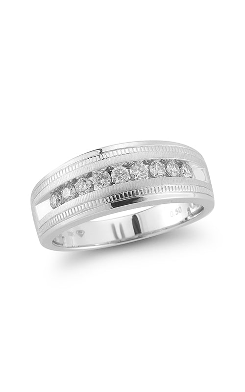 Albert's Men's 14K White Gold .50CTW Round Diamond Wedding Band RB0250-P92PD16