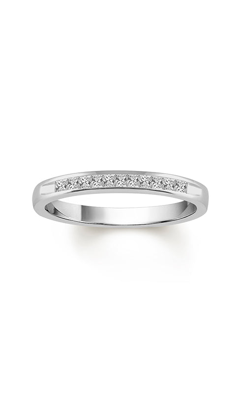 Albert's 14K White Gold .25CTW Princess Cut Diamond Wedding Band ABR1710PS7W