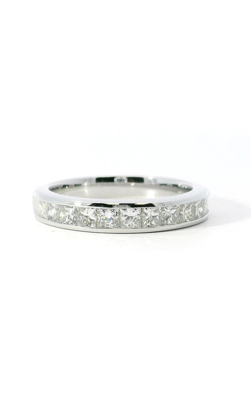 Albert’s 14K White Gold 1.00CTW Princess Diamond Wedding Band ABR1714PS7W