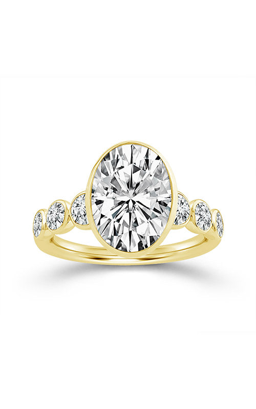 Alberts 14k Yellow Gold 3.03ov EVS2 Labgrown 3/4tw Round Shaped Diamond Engagement Ring EVRE-23563XA34Y4