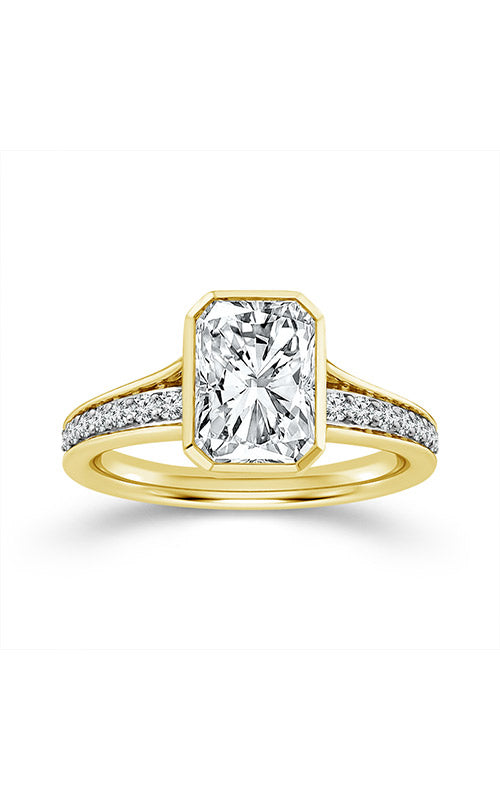 Alberts 14k Yellow Gold 2.09ra ESI1 Labgrown 1/4tw Round Shaped Diamond Engagement Ring EVRE-23572XA34Y4