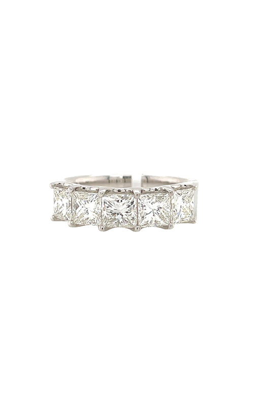 Albert's Ladies 18K White Gold  2.54CTW Princess Cut Diamond Wedding Band 5RPR050