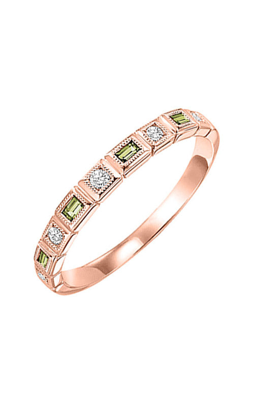 Closeout 10K Rose Gold Peridot, Peridot Ring