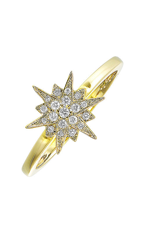 Closeout Cocktail Ring 14K Yellow Gold Diamond Ring