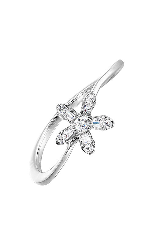 Alberts 10k White Gold 1/7ctw Diamond Cocktail Ring RG14112-1WC CO