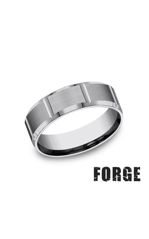 Benchmark Men's Tungsten 7MM Forge "The Barbarian" Wedding Band Size 10 CF67449TG10