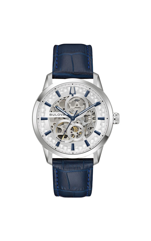 Bulova Men's Sutton 40mm Automatic Openworked Watch 96A330
