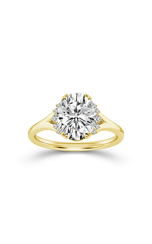 Albert's Cathedral Oval 14K Yellow Gold Engagement Ring