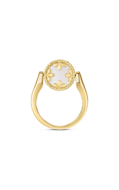 Roberto 18K Yellow Gold Turquoise, Mother of Pearl, Diamond Ring