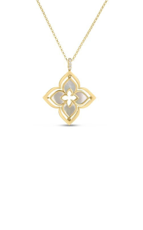 Roberto Mother of Pearl, Diamond Necklace