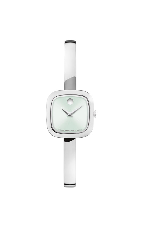 Movado Ladies' Sage Green Cushion Museum Bangle Watch 0608060