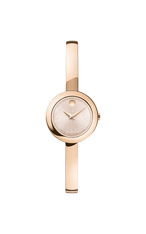 Movado Ladies' Museum 22mm Rosetone Bangle Watch 0608064
