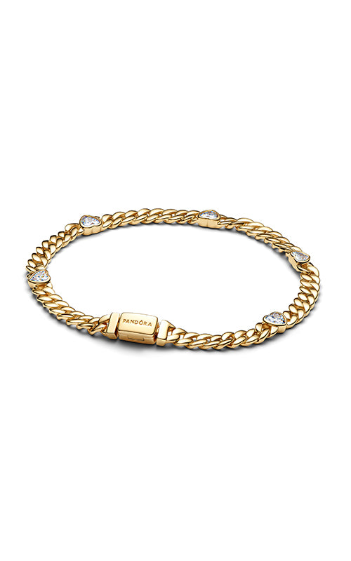 Pandora Heart Cuban Chain Bracelet 564226C01-16