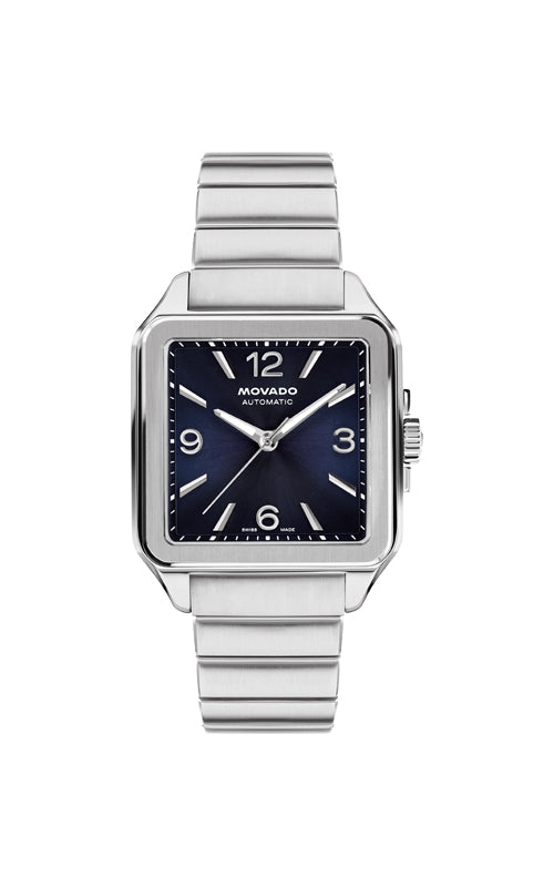Movado Men's Heritage 1917 45mm Automatic Blue Dial Watch 3650255