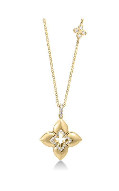 Roberto Coin 18k Yellow Gold Diamond .17ctw Venetian Princess Necklace 8883513AY17X