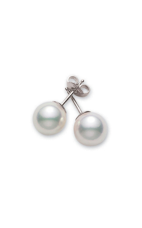 Mikimoto Stud 18K White Gold Pearl Earring