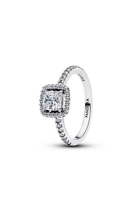 Pandora Sparkling Square Halo Ring 193555C02-48
