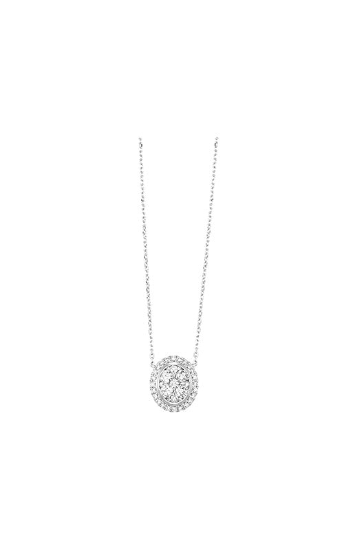 Albert's 14k White Gold .50ctw Diamond Cluster Pendant PD36278-4WC CO