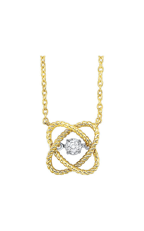 Albert's 10k Yellow Gold 1/20ct Round Love Cross Pendant NK10189-1YL CO