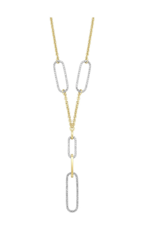 Albert's 14k 18" 1 1/10ctw Diamond Paperclip Pendant NK10351-4YD CO