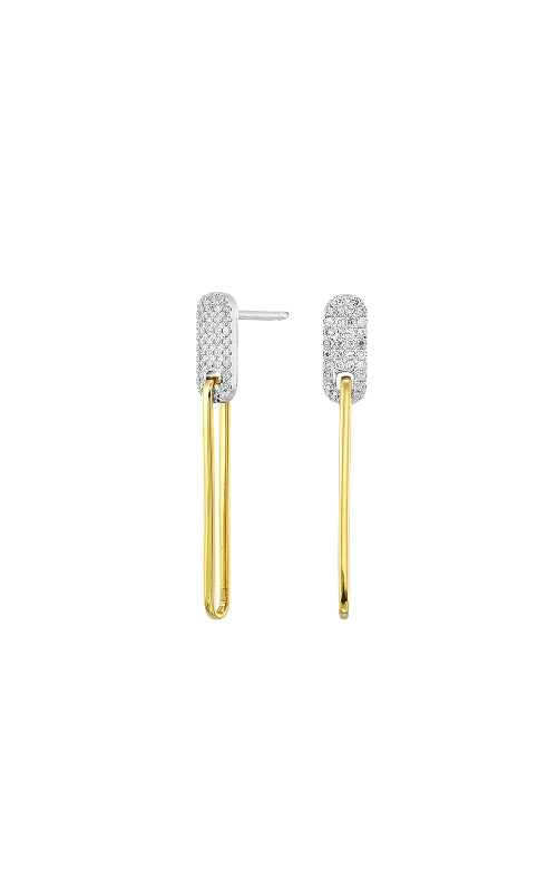 Albert's 14k White and Yellow Gold .14ctw Diamond Dangle Earrings ER11249-4YWSC