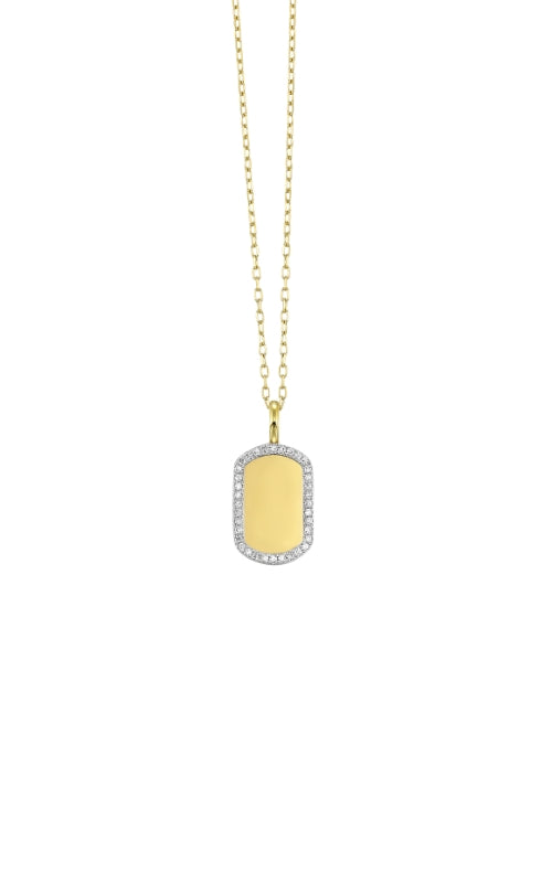 Albert's Dog Tag Diamond Necklace