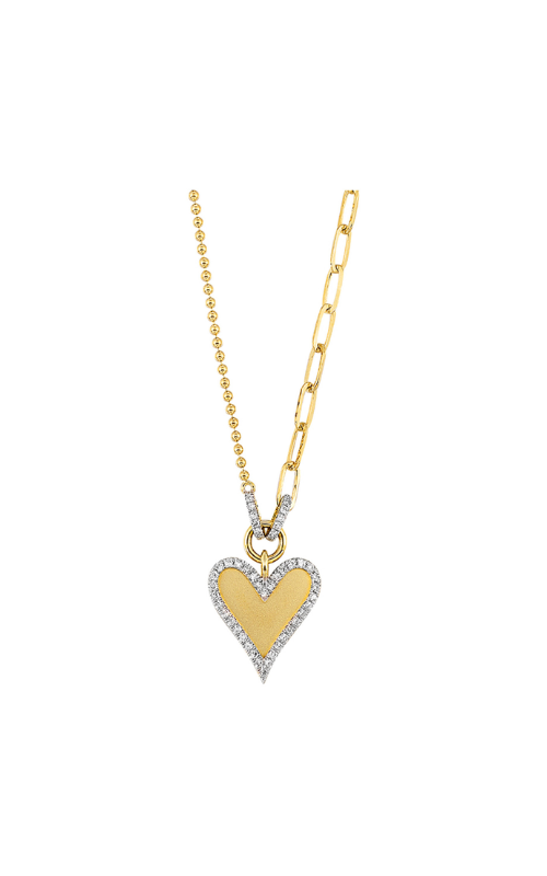 Albert's 14k Yellow Gold .14ctw Diamond Heart Necklace NK10559-4YSC