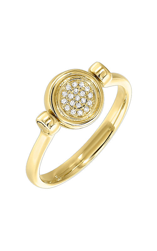 Albert's 10k Yellow Gold 1/2ctw Diamond and Onyx Reversible Cocktail Ring RG12299-1YSCX CO