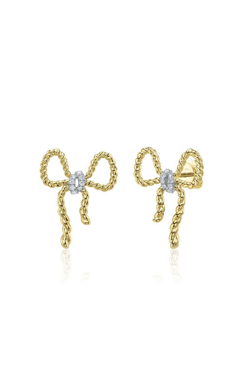 Shy Creation 14KY 0.09Ctw Diamond Bow Studs SC55028567RD