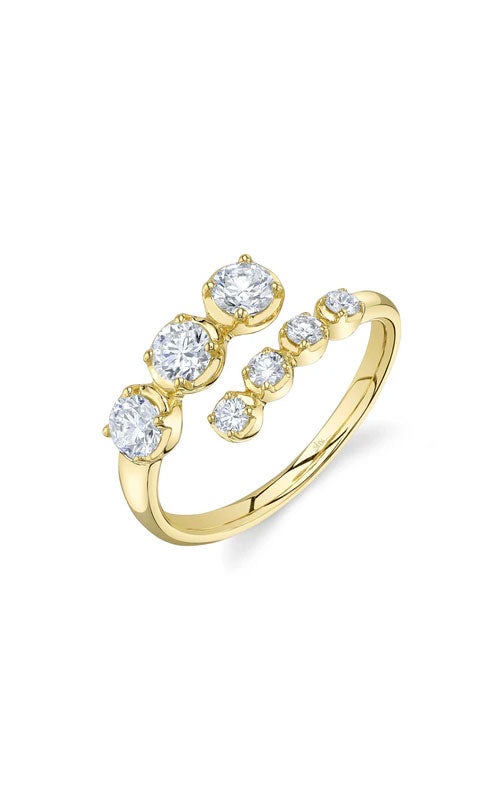 Shy Creation Cocktail Ring 14K Yellow Gold Diamond Ring