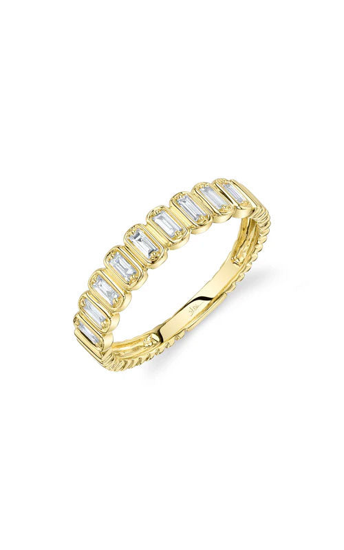 Shy Creation 14KY 0.23Ctw Baguette Diamond Band SC55028623