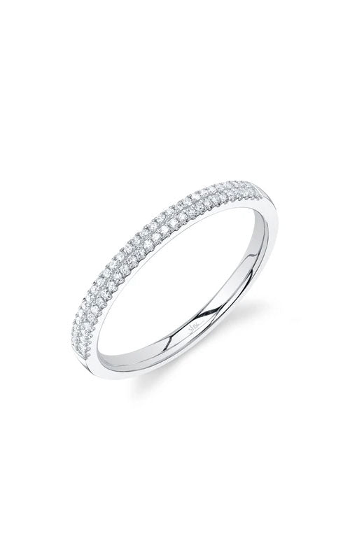Shy Creation 14KW 0.12Ctw 2 Row Diamond Band SC55029148