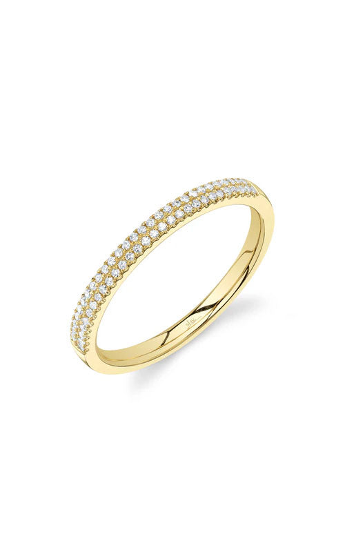 Shy Creation 14KY 0.12Ctw 2 Row Diamond Band SC55029149