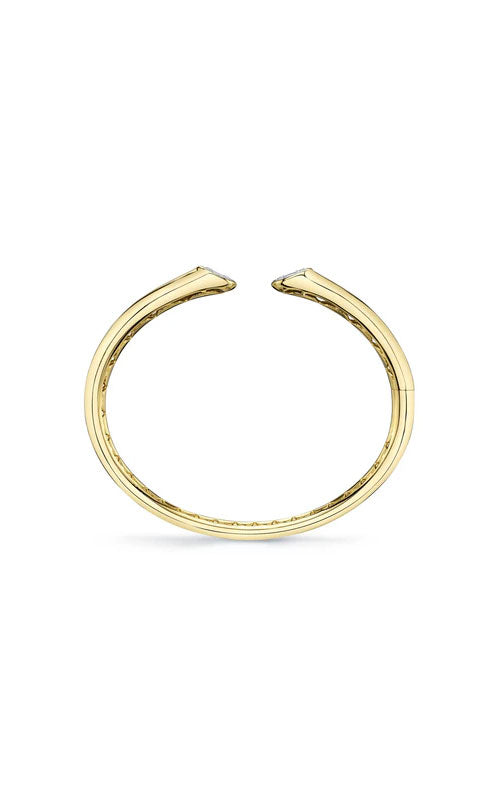 Shy Creation Bangle 14K Yellow Gold Diamond Bracelet