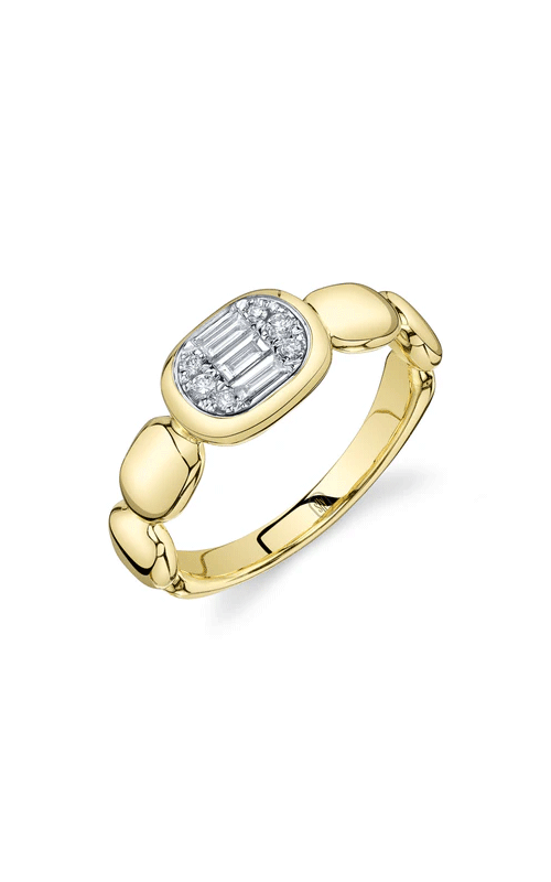 Shy Creation Cocktail Ring 14K Yellow Gold Diamond Ring