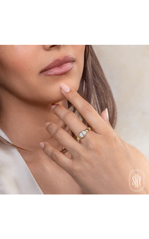 Shy Creation Cocktail Ring 14K Yellow Gold Diamond Ring