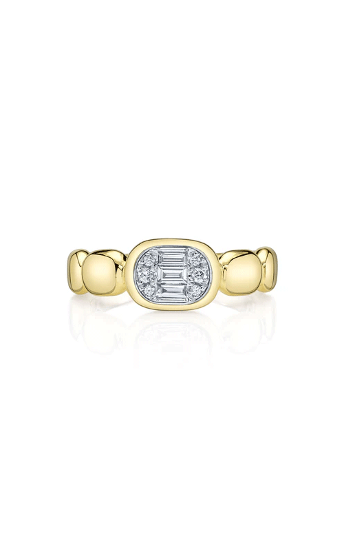 Shy Creation Cocktail Ring 14K Yellow Gold Diamond Ring