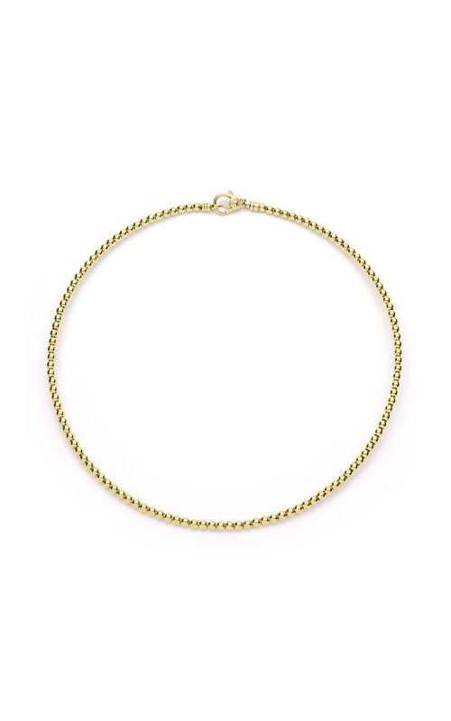 LAGOS 18K Yellow Gold 16" 3mm Caviar Gold Collar Necklace 04-10666-16