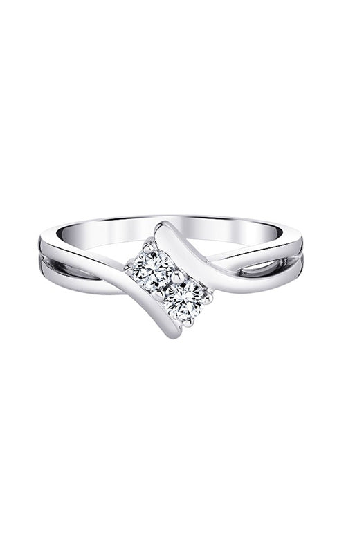 Albert's Two Stone 925 Sterling Silver Lab-Grown Diamond Ring