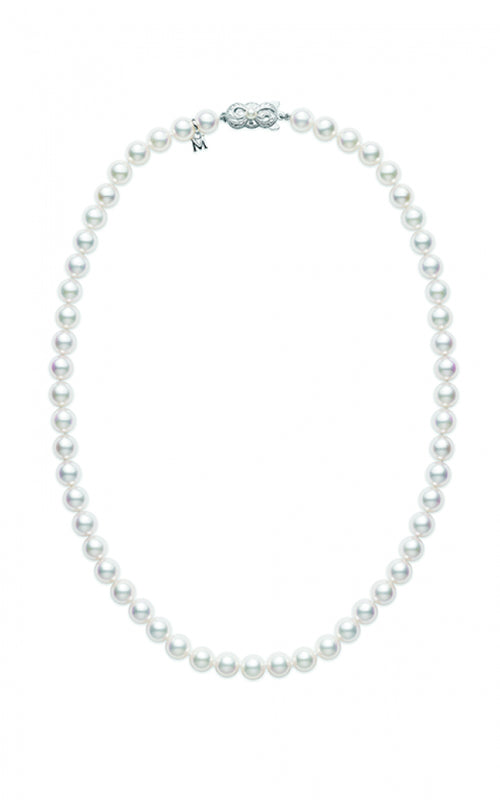 Mikimoto 18k White Gold 16" Akoya 6.5x6mm   A Pearl Necklace U65116W
