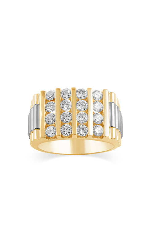 Centurion 14k Yellow and White Gold 1.96ctw Lab Grown Diamond Men's Ring RGMN0046