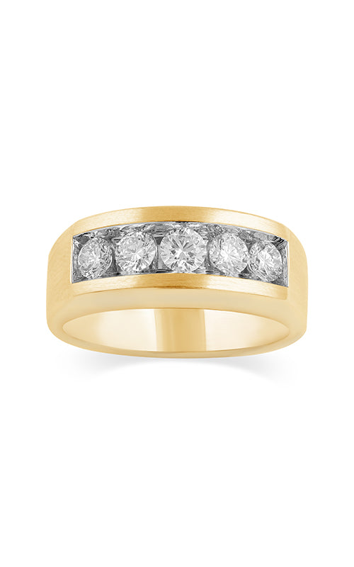 Albert's 14k Yellow Gold 1.07ctw Round Diamond Men's Wedding Band RGMN0026-1-Y-I2-14-10