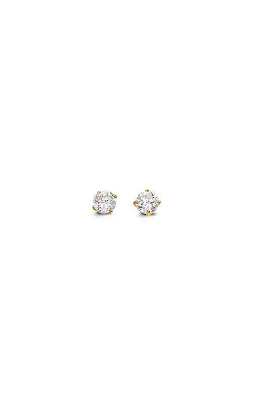 Albert's Kids 14k Yellow Gold Round CZ 4 Prong 3mm Stud Screw Back Earrings 4020C