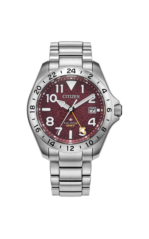 Citizen Men's Promaster Land GMT Red Dial Watch BJ7150-50W